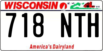 WI license plate 718NTH