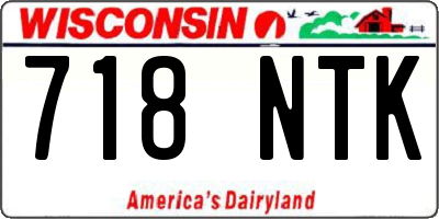 WI license plate 718NTK