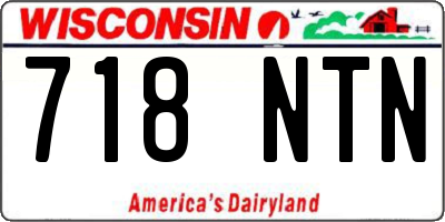 WI license plate 718NTN