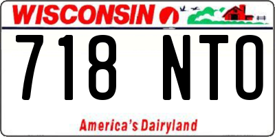 WI license plate 718NTO