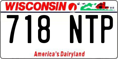 WI license plate 718NTP