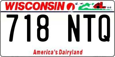 WI license plate 718NTQ