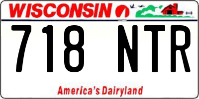 WI license plate 718NTR