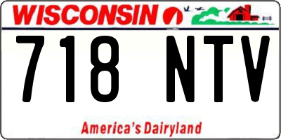 WI license plate 718NTV