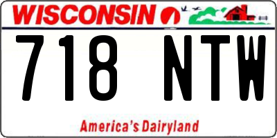 WI license plate 718NTW
