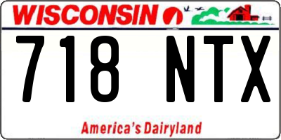 WI license plate 718NTX