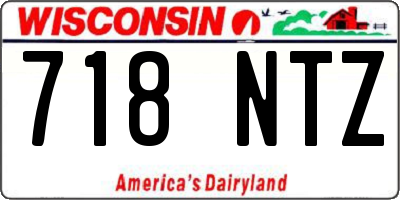 WI license plate 718NTZ