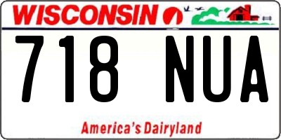 WI license plate 718NUA