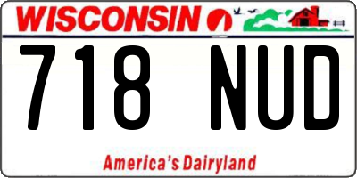WI license plate 718NUD