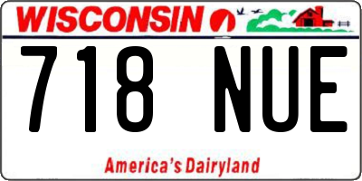 WI license plate 718NUE
