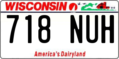 WI license plate 718NUH