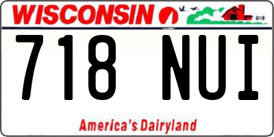 WI license plate 718NUI