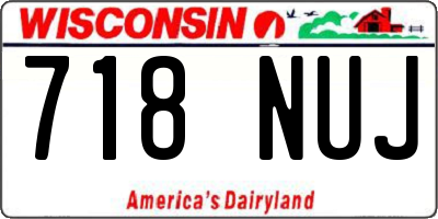 WI license plate 718NUJ