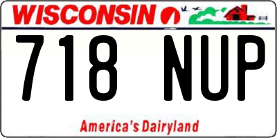 WI license plate 718NUP
