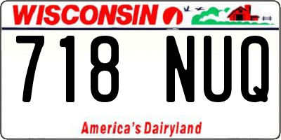 WI license plate 718NUQ