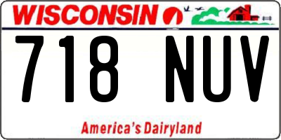 WI license plate 718NUV