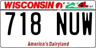 WI license plate 718NUW