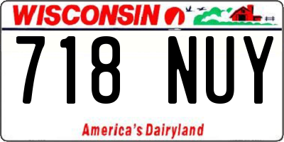 WI license plate 718NUY