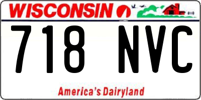 WI license plate 718NVC