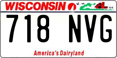 WI license plate 718NVG