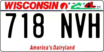 WI license plate 718NVH