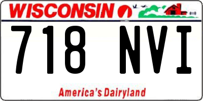 WI license plate 718NVI