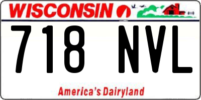 WI license plate 718NVL