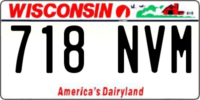 WI license plate 718NVM