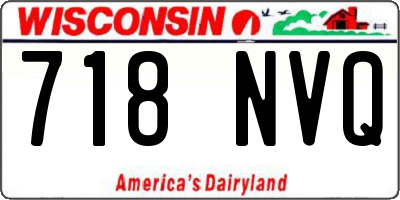 WI license plate 718NVQ