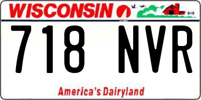 WI license plate 718NVR