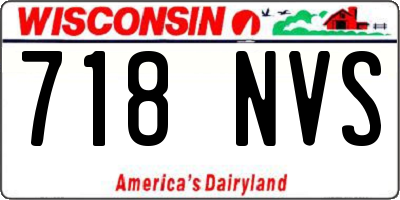 WI license plate 718NVS