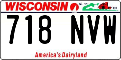 WI license plate 718NVW