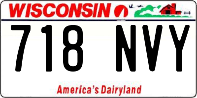 WI license plate 718NVY