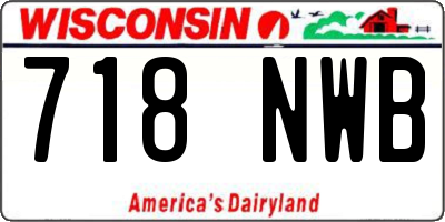 WI license plate 718NWB