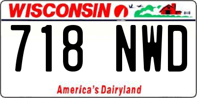 WI license plate 718NWD