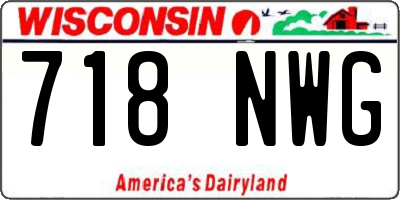 WI license plate 718NWG