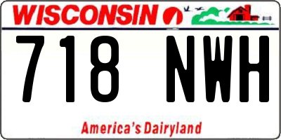 WI license plate 718NWH