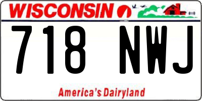 WI license plate 718NWJ
