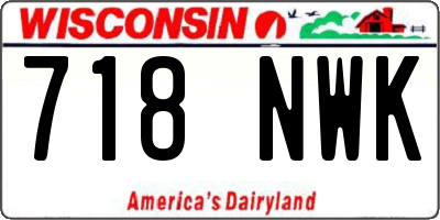 WI license plate 718NWK