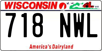 WI license plate 718NWL
