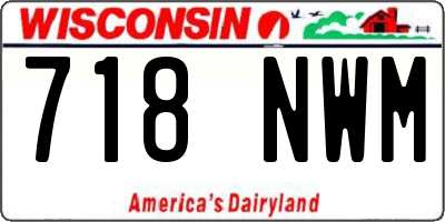 WI license plate 718NWM