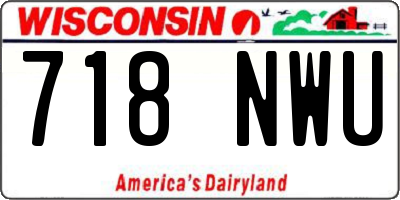 WI license plate 718NWU
