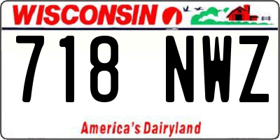 WI license plate 718NWZ