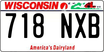 WI license plate 718NXB