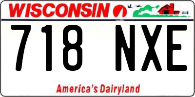 WI license plate 718NXE