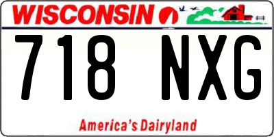 WI license plate 718NXG