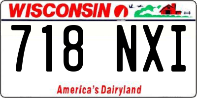 WI license plate 718NXI