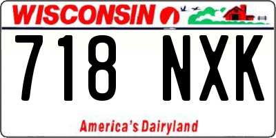 WI license plate 718NXK