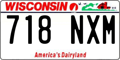 WI license plate 718NXM