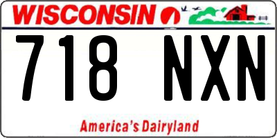 WI license plate 718NXN